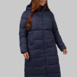 WOMEN'S SHIELD TECH MAXI POLY-FILL COAT - DARK SAPPHIRE / XL