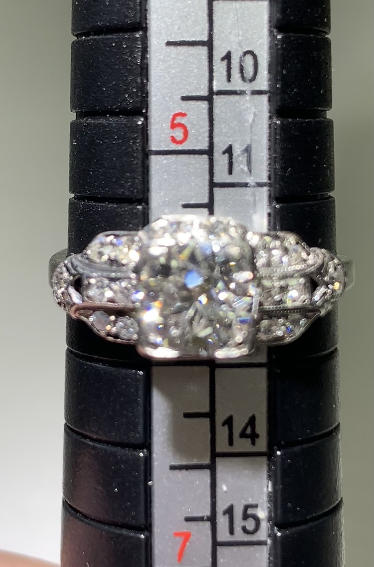 1Ct Centerstone Natural Diamond & Platinum Ring Special!