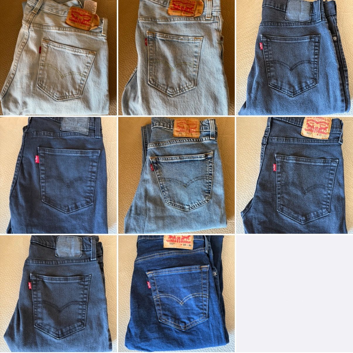 8 Pairs of Men's Levis Jeans (Details In Description)