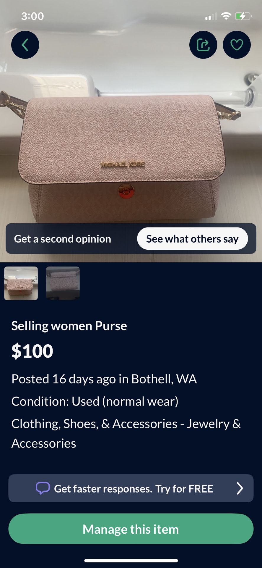 Selling a Purse