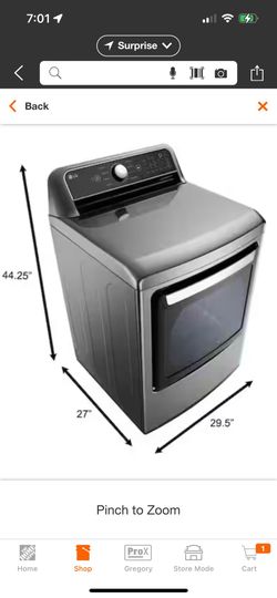 New Smart LG Gas Dryer