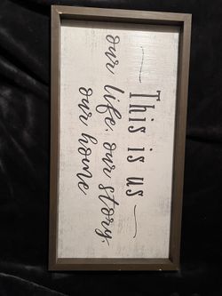 This Is Us Hanging Sign Wall Decor