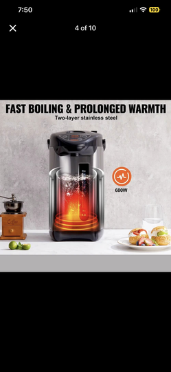 Hot Water Dispenser, Adjustable 4 Temperatures Water Boiler and Warmer Stainless Steel