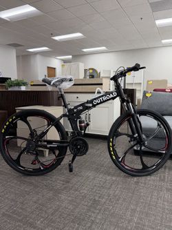 26-Inch Foldable Off-Road Bike🚴21-Speed High Carbon Steel Frame, Durable Tires and Front Suspension, Ideal for Men and Women Seeking a Compact and 