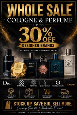 Designer perfume and cologne