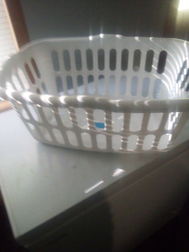 White Laundry Basket