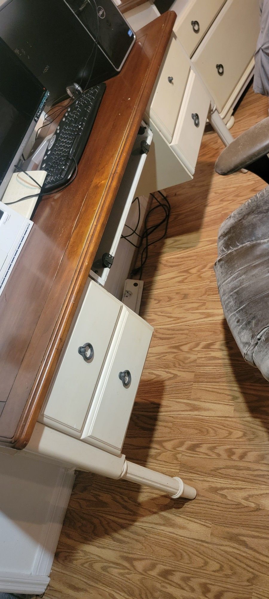 Desk And Printer Hutch