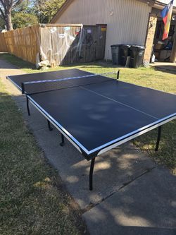 Ping Pong Table /2 Paddles And Lots Of Balls Included