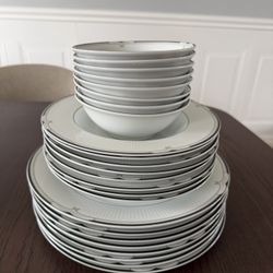 Porcelain Dinnerware And Tea Cup Set