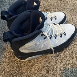 Jordan 9  White/navy Size 11