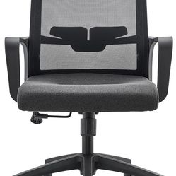 Office Computer Desk and Chair, ergonomically Designed, with Breathable mesh backrest and Lumbar Support, a Chair with Wheels, Suitable for Offices, H