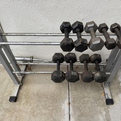 Old School Weight Rack + Weights