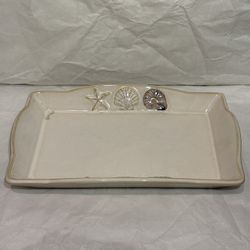 Sonoma Life + Style Seaside ceramic rectangular serving platter