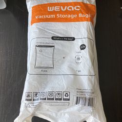 Wevac Vacuum Storage Bags with Electric Pump 6 Jumbo Space Saver Bags