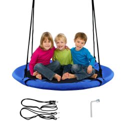 #8- Goplus 40'' Flying Saucer Tree Swing Indoor Outdoor Play Set Kids Christmas Gift Blue