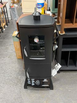 Vertical Propane Gas Smoker with Cover – Heavy Duty Outdoor BBQ Smoker Grill, 3 Removable Racks, Wood Chip Box & Water Pan