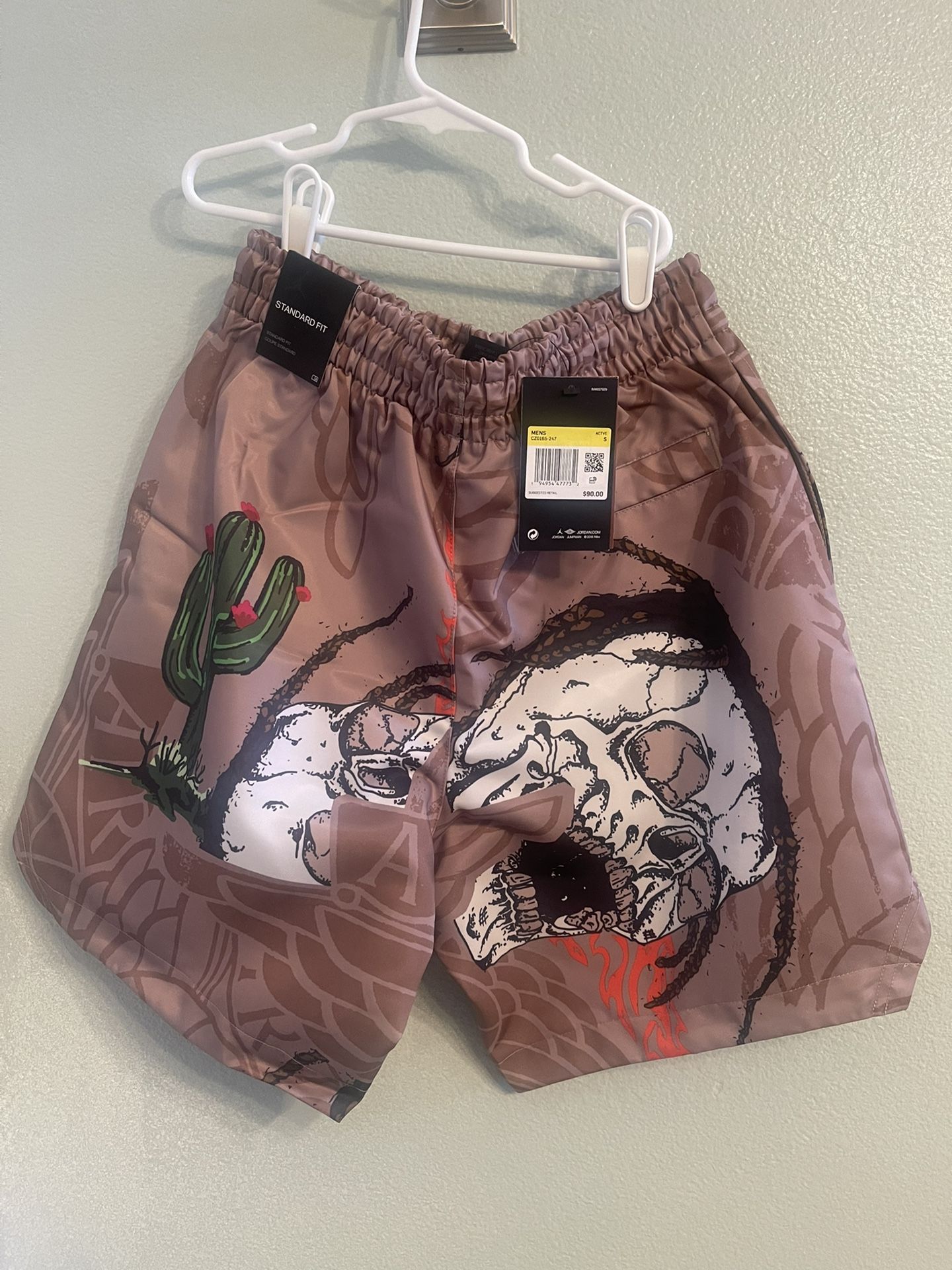 Travis Scott Cactus Jack X Jordan Pool Shorts Small for Sale in El