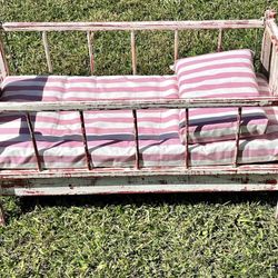 Antique BABY DOLL Bed in Flora