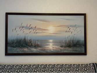 Sunset beach painting
