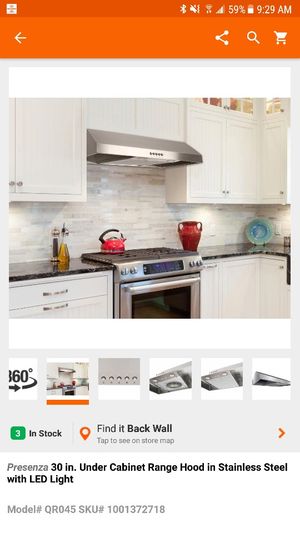 Prezensa 5 H 30 W Under Cabinet Range Hood In Stainless Steel 30 W Under Cabinet Range Hood In