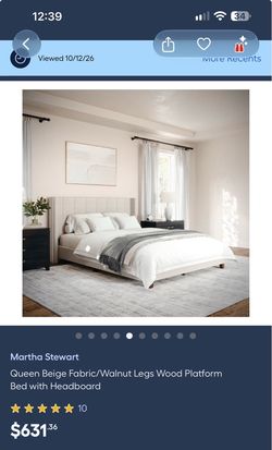 Martha Stewart Queen bed
