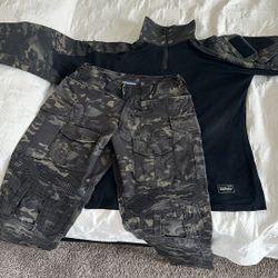 MultiCam Black Army Camo Clothes Paintball Airsoft 
