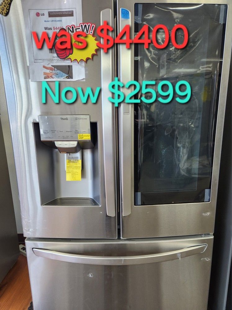24 cu. ft. smart wifi enabled instaview door in door counter depth refrigerator with craft ice maker