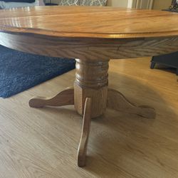 Circular Wooden Dining Table 