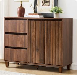 Buffet Cabinet Modern Style
Sideboard with Adjustable Shelf & 3 Drawers By Winston Porter,Brown,BRAND NEW