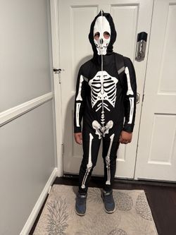 Glow in the Dark Youth Skeleton Costume Approx Size Youth 10-12