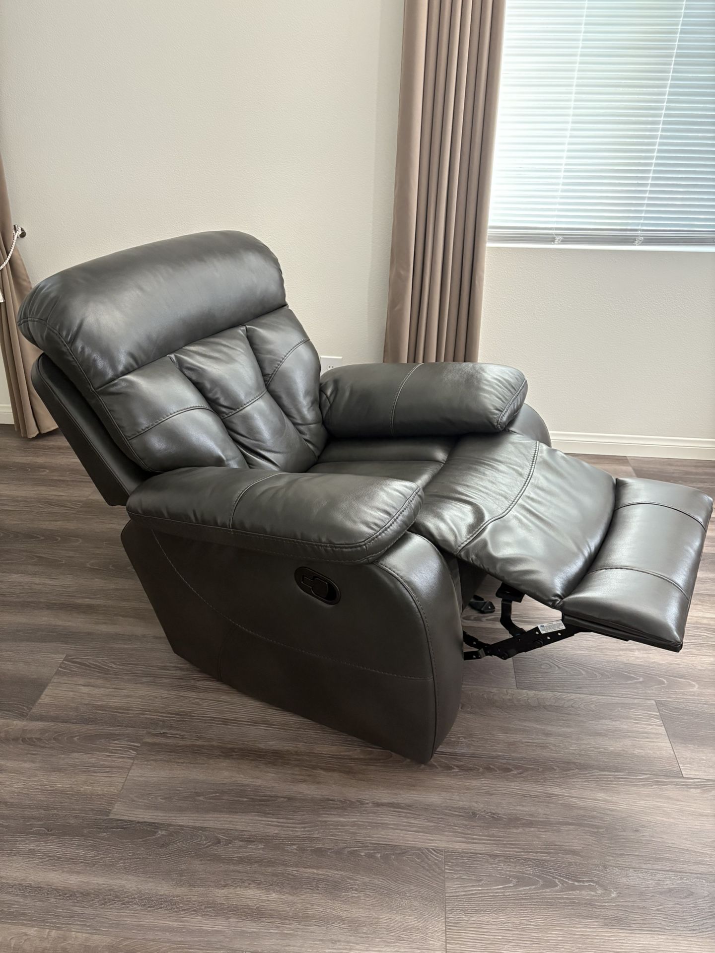Leather recliner and rocking chair 