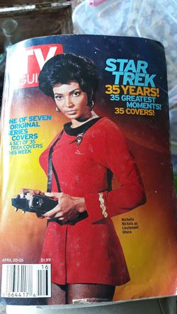 2002 TV guide star trek issue Uhura on cover