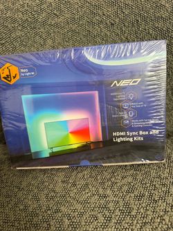 HDMI Sync Box and Lighting Kits Neo by Light Mi for 90 - 120 Inch TV New In Box