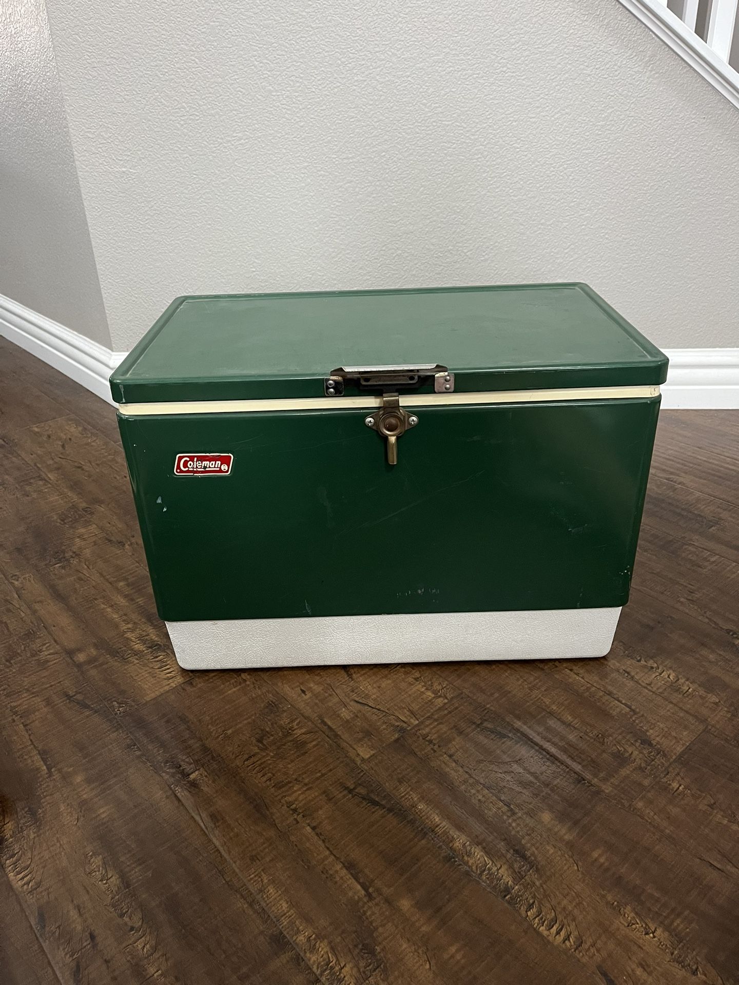 Vintage 70s Coleman Green Cooler Ice Chest