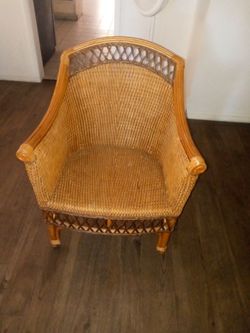 VINTAGE PALECEK WICKER CHAIR