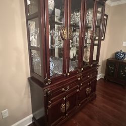 Asian style China cabinet   56x81x16 