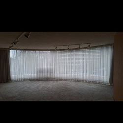 Set (of 2) 17.5' wide Sheer Curtains 