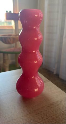 Pink Wavy Bubble Ceramic Vase