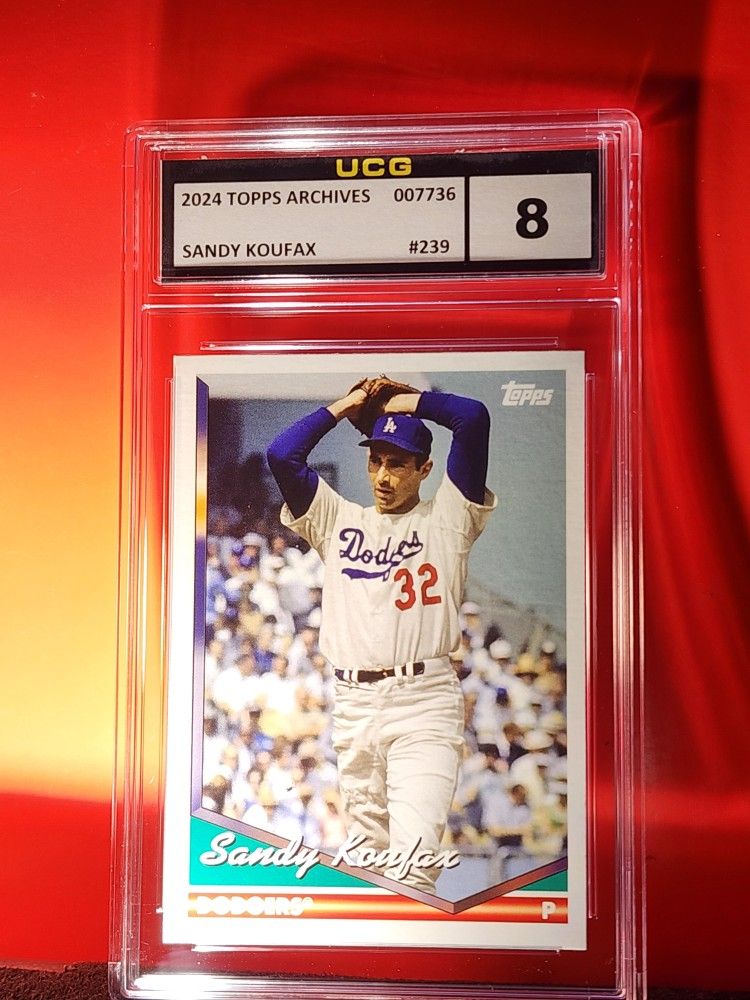 SANDY KOUFAX HOF 2024 TOPPS ARCHIVES #239 UCG NM-MT 8