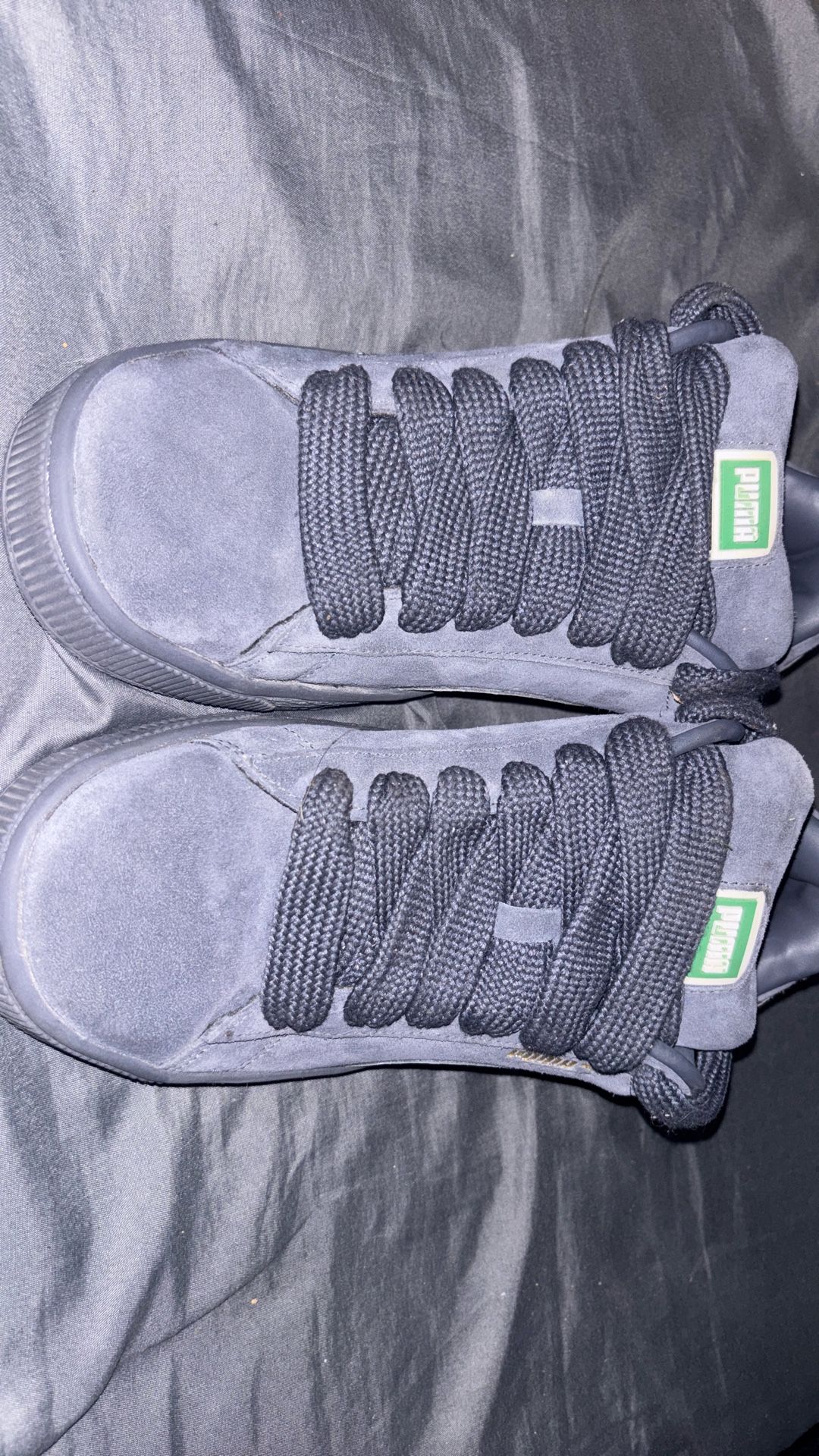 Puma blue suede shoes