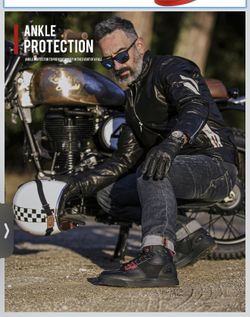 Motorcycle Shoes for Men, Protective Riding Boots Breathable, Anti-Slip Sole, Ankle Protection,40