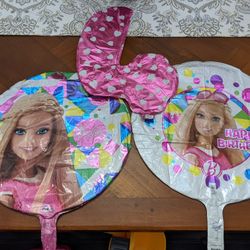 Barbie Foil Balloons And Number 4