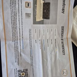 Louis  vuitton emiliy wallet certificate of authenticity