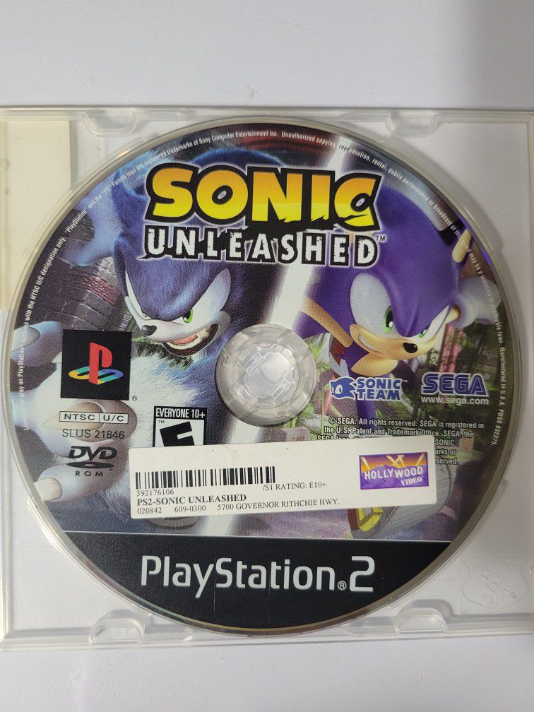Sonic Unleashed PlayStation 2 PS2 Video Game 