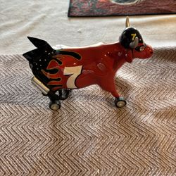 Cow Parade "Nascow Stockyard Cow" Racing Nascar Figure 