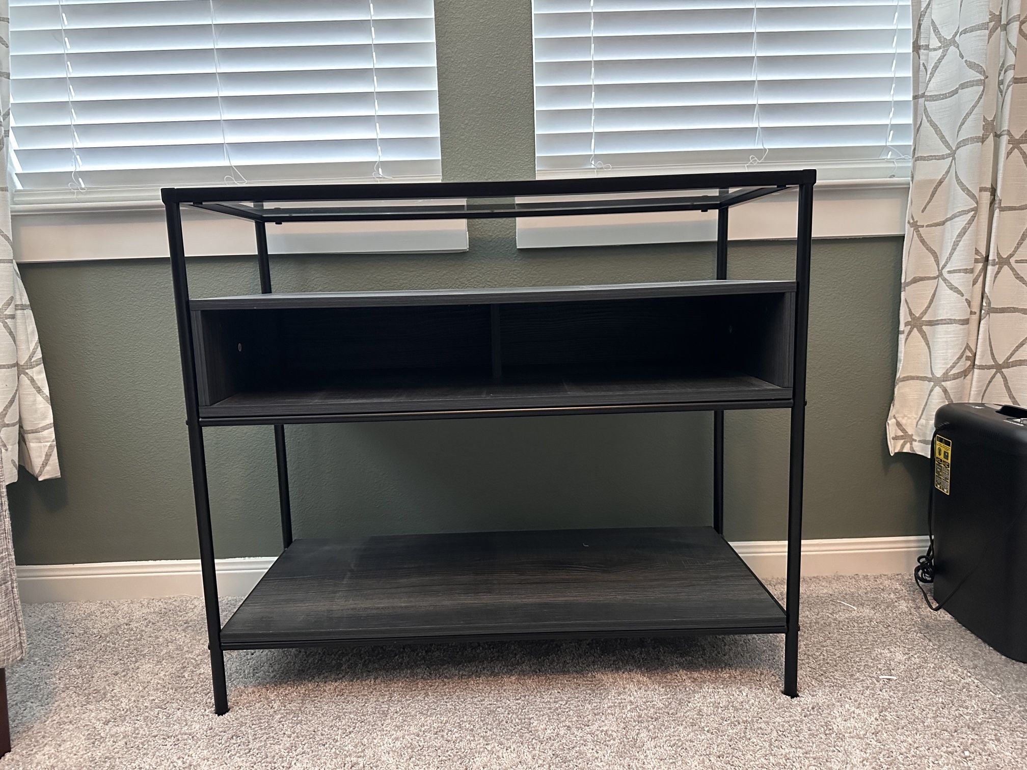 Glass Top Console Table