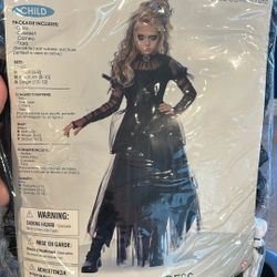 Girls Dark Princess Costume 