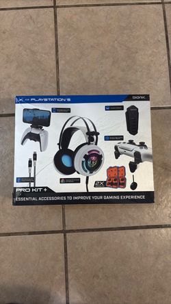Bionik Pro Kit for Playstation 5: Powerful 50mm Gaming Headset with RGB Color