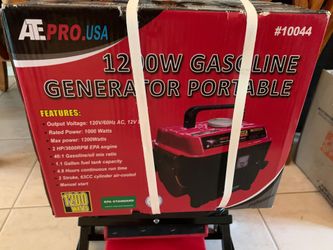 GENERADOR PORTÁTIL DE GASOLINA 1,200W – NUEVO