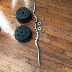 Olympic Curl Bar With 50lbs 